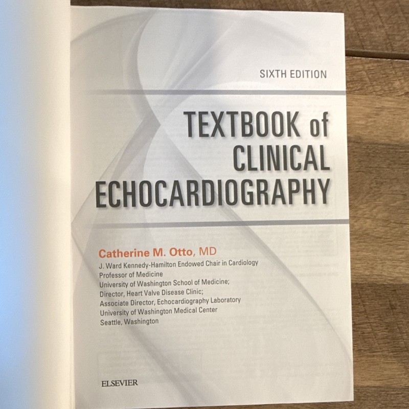 Elsevier Textbook of Clinical Echocardiography 6th Ed Hardcover 2016 + Digital gallery