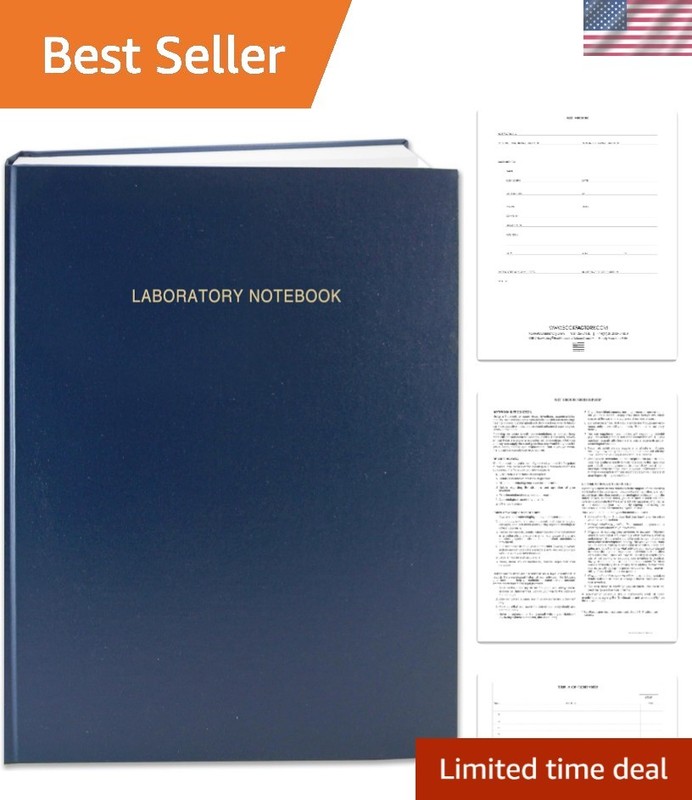 Lab Notebook – 168 Pages .25» Grid Format, 8 7/8» x 11 1/4», Blue Cover, S…