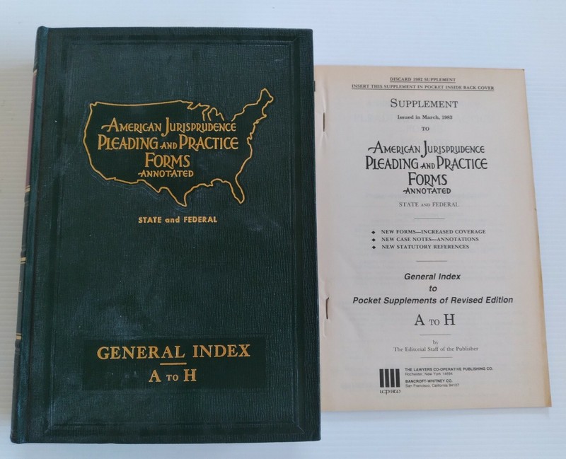 American Jurisprudence – General Index – A-H