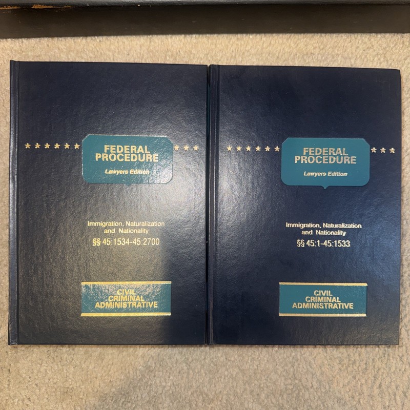 Immigration Naturalization And Nationality Federal Procedure Lawyers Edition1999