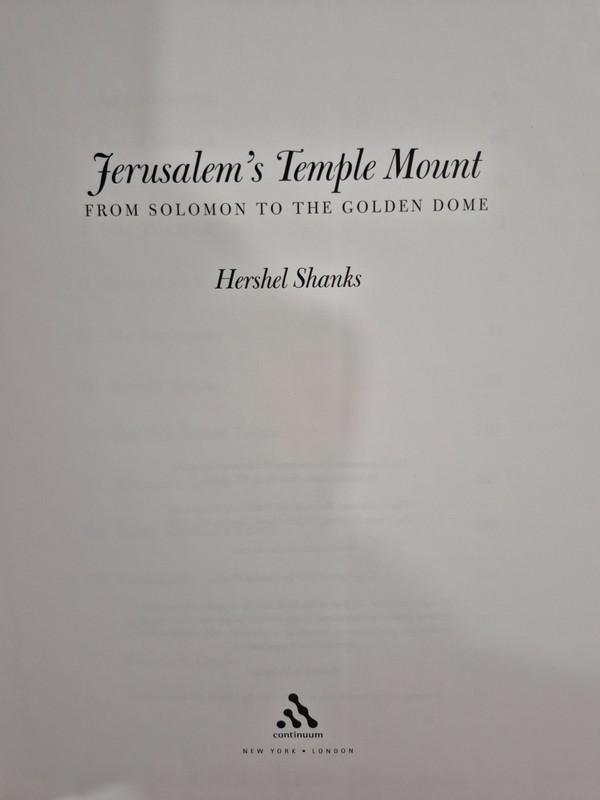 BookJerusalem's Temple Mount : From Solomon to the Golden Dome by Hershel Shanks gallery