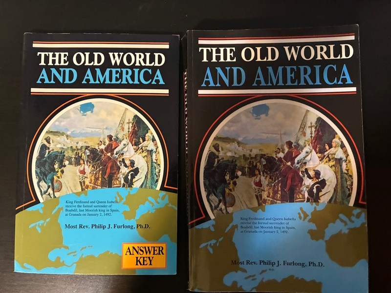 The Old World and America Furlong TAN Paperback Textbook + Answer Key History