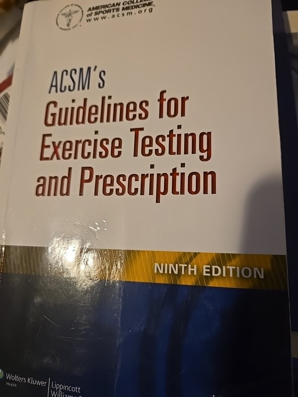 ACSM’s Guidelines for Exercise Testing and Prescription