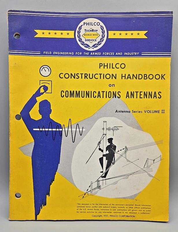 Vintage 1951 Philco Training Manual Communications Antennas Vol. 2 (Paperback)