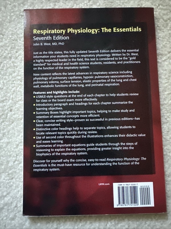 Respiratory Physiology : The Essentials by John B. West gallery