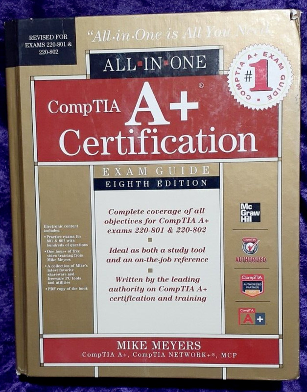 All In One CompTIA A+ Certification Exam Guide Eighth Edition With CD **Stains**