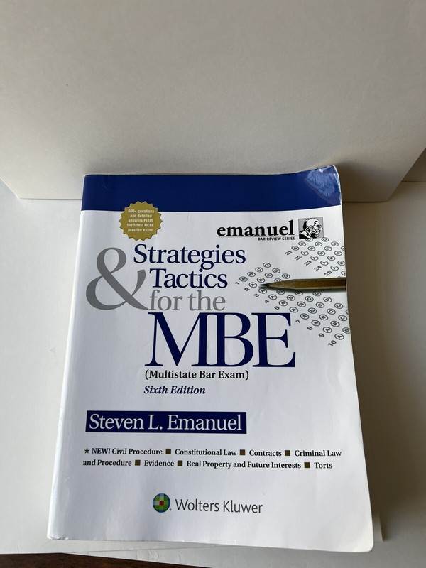 Emanuel Bar Review Ser.: Strategies and Tactics for the MBE (Multistate Bar…
