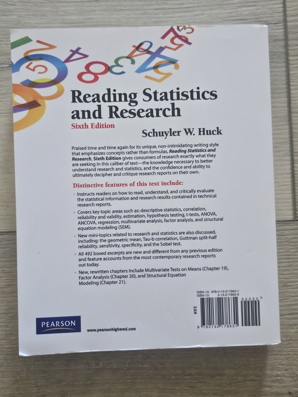Reading Statistics and Research 6th Edition Schuyler Huck gallery