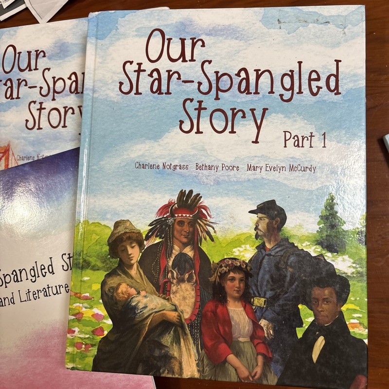 Our Spangled Story Part 1&2 Book, Answer Key, Timeline, Student Workbook gallery