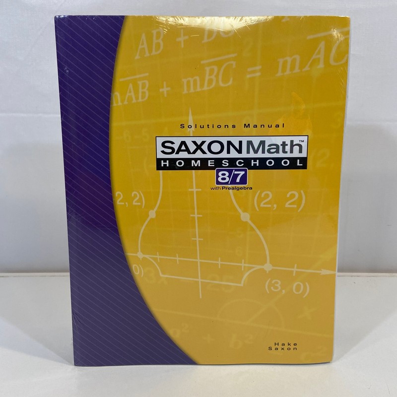 Saxon Math Homeschool 8/7 SEALED With Prealgebra TPB Middle School Textbook