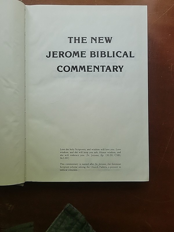 The New Jerome Biblical Commentary, 1990 Edition, HB, No DJ, Catholic gallery