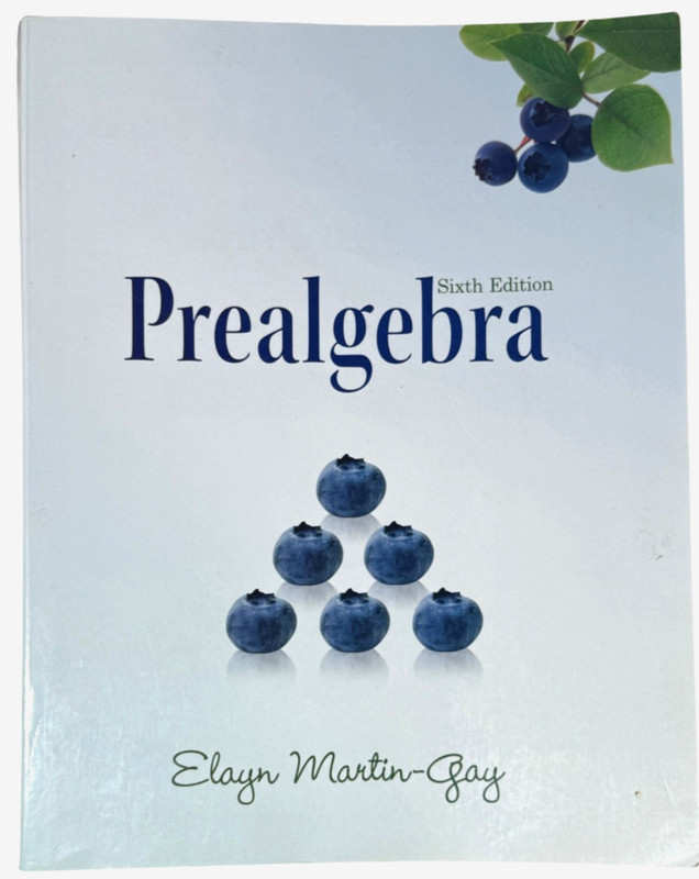 Prealgebra 6th Edition Elayn Martin-Gay Paperback Math Textbook