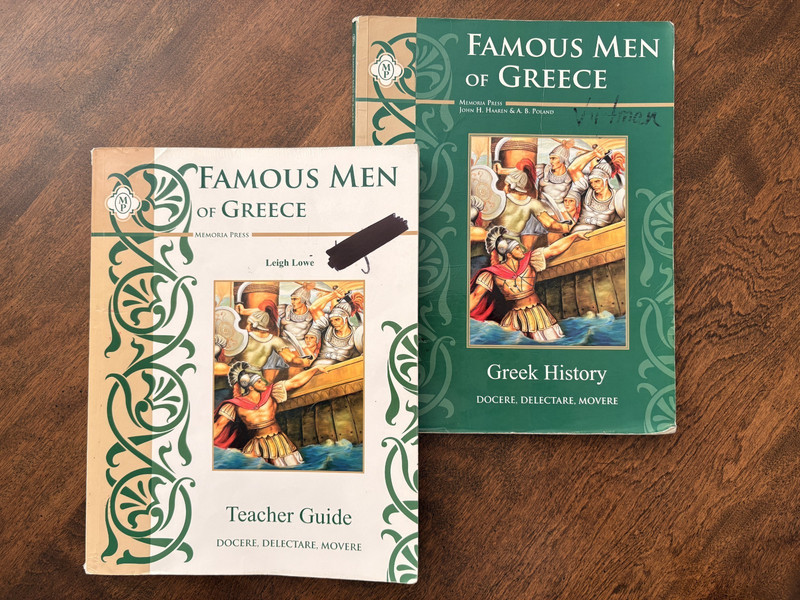 Famous Men of Greece, Greek History And Teacher Guide, Memoria Press