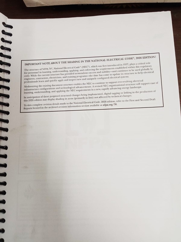NFPA 70, National Electrical Code (NEC) 2026 spiral + index tab gallery