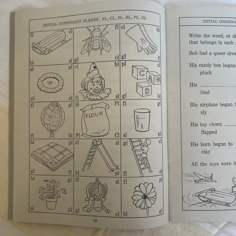 Vintage Phonics We Use 2 1951 Educational 64 Page Workbook by Lyons & Carnahan gallery