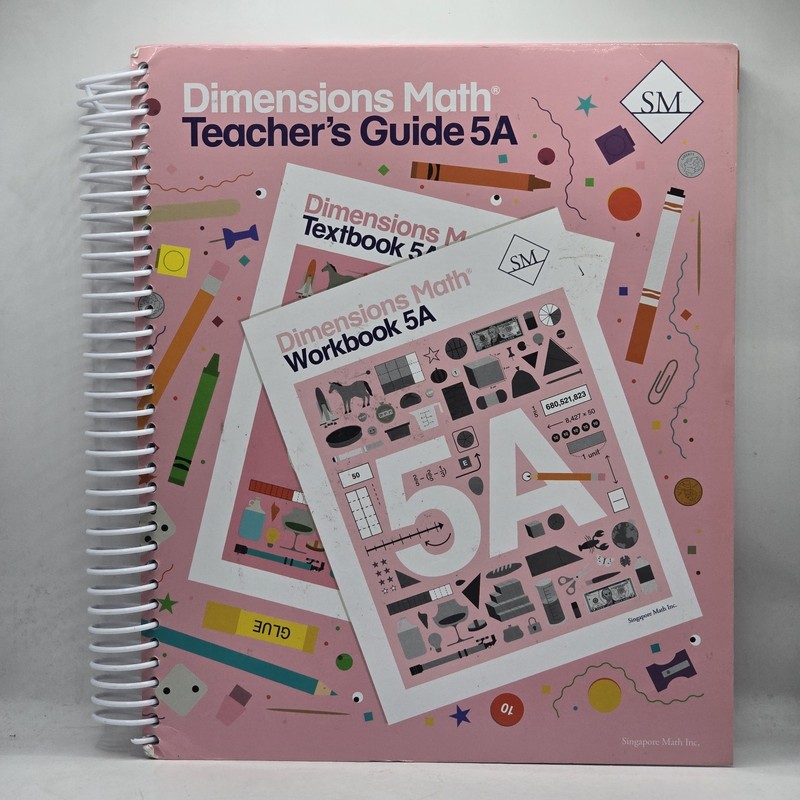 Dimensions Math Teacher’s Guide 5A [Spiral-bound] Singapore Math Inc. CLEAN