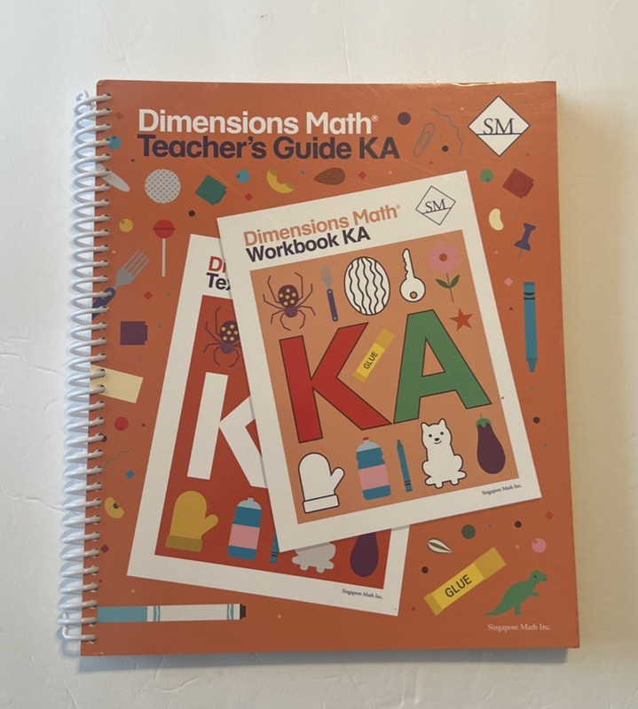 Dimensions Math Teacher’s Guide KA Spiral Book Singapore Math Inc. New