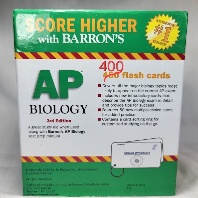 Barrons AP Biology FLASH CARDS 3rd Ed (c)2016 *MISSING Multiple Choice Questions gallery
