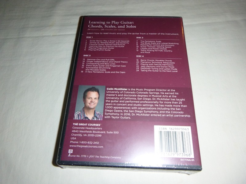 Great Courses: Learn to Play Guitar : Chords Scales & Solos 4 DVD with Book NEW gallery