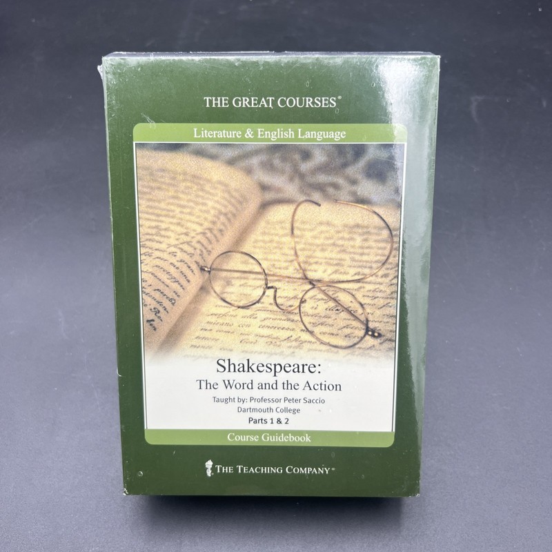 Great Courses: Shakespeare: The Word & the Action by Peter Saccio (Book/DVD) NEW