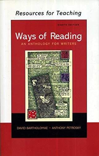 Ways of Reading: An Anthology – VERY GOOD