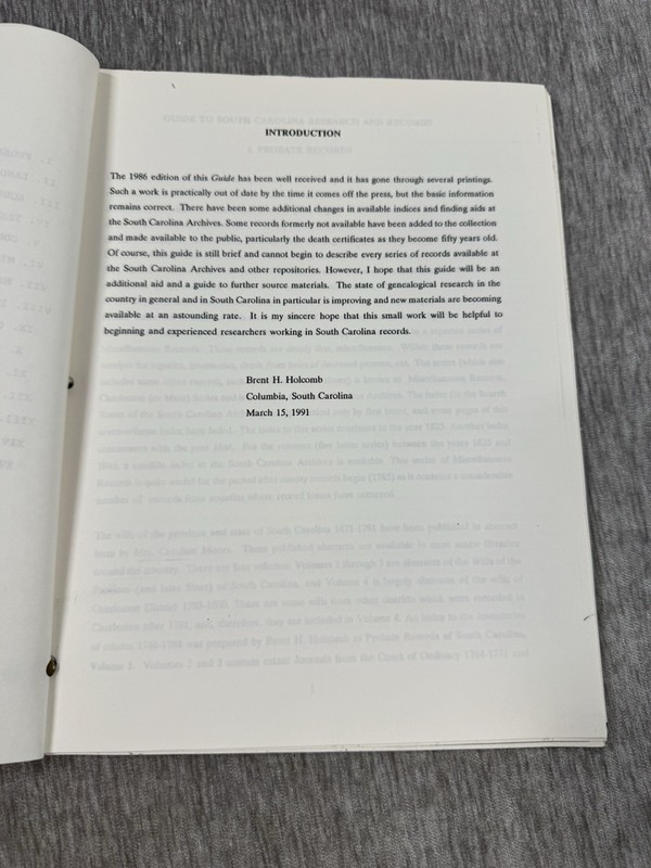 A Guide To South Carolina Genealogical Research And Records Brent Holcomb 1991 gallery