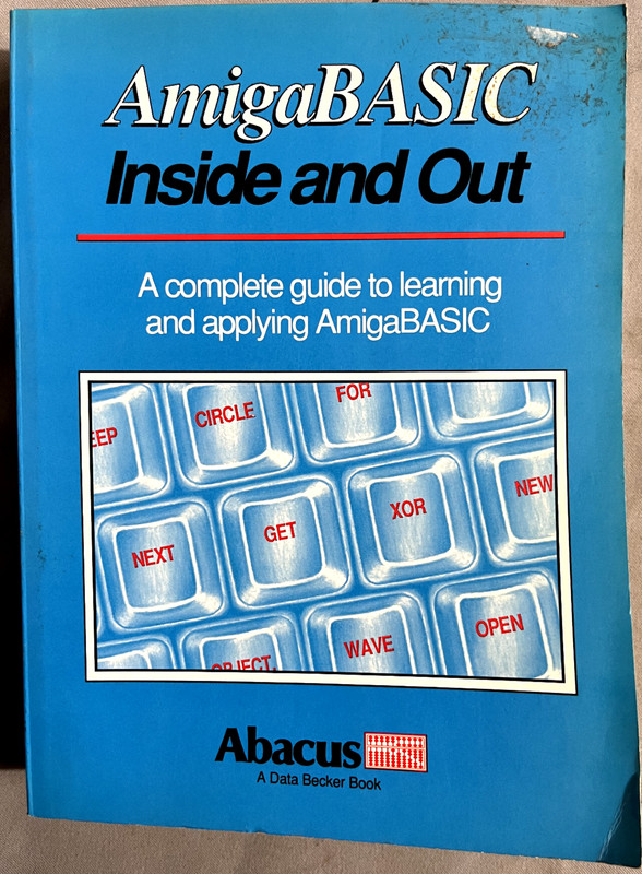 AmigaDOS Inside and Out Softcover Book from ABACUS DataBecker GMBH 1988 Spanik