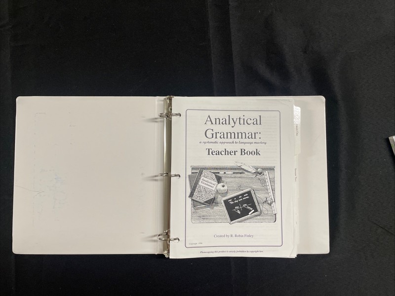 Analytical Grammar Teacher Book - by R. Robin Finley gallery
