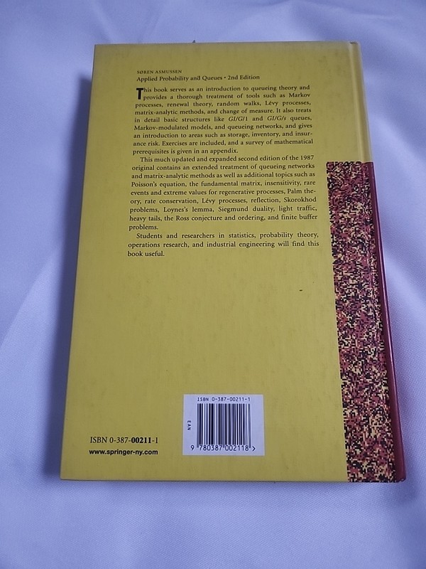 Applied Probability and Queues by Soeren Asmussen: 2nd Edition Good gallery