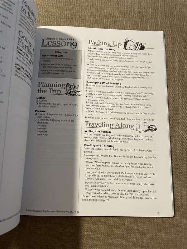 BJ Booklinks: The Treasure of Pelican Cove - Teacher Guide Only gallery