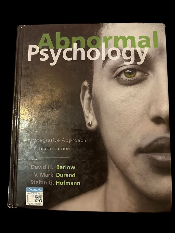 Abnormal Psychology : An Integrative Approach by Barlow-8th Edition