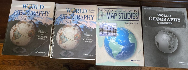 Abeka homeschool curriculum bundle World Geography high school