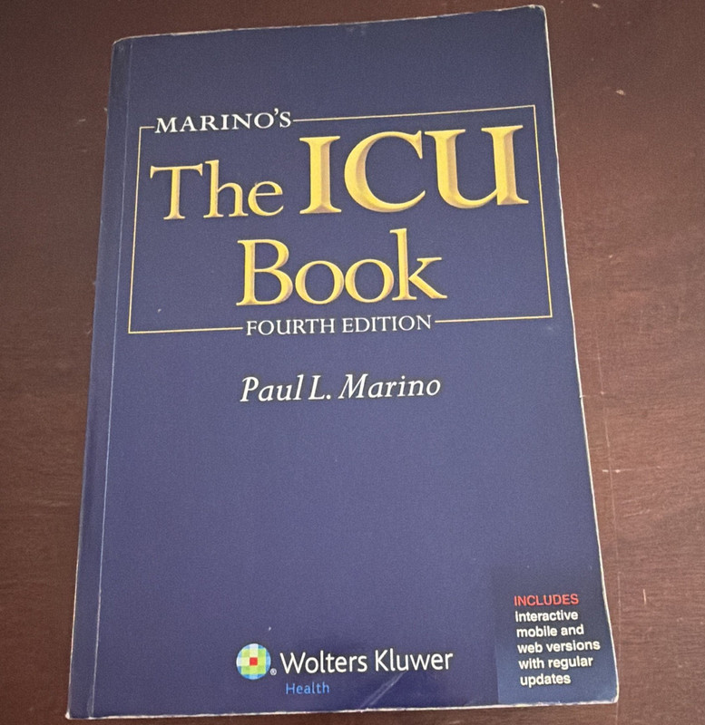 Marino’s The ICU Book 4th Ed PB 2014 Paul L. Marino Wolters Kluwer