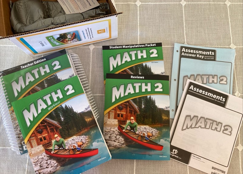 NEW BJU Bob Jones 2nd grade MATH 2 Complete Subject Kit CURRENT 5th ed Box Set