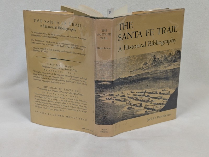SANTA FE TRAIL HISTORICAL BIBLIOGRAPHY ~ Jack Rittenhouse ~ Vtg 1972 HCDJ 1st Ed