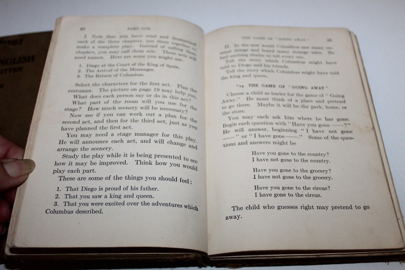 Vintage Elementary English Spoken & Written Textbook Set Hodge Lee 1926 1928 gallery