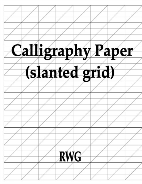 RWG – Calligraphy Paper slanted grid 50 Pages 8.5 X 11 – New pape – X555z