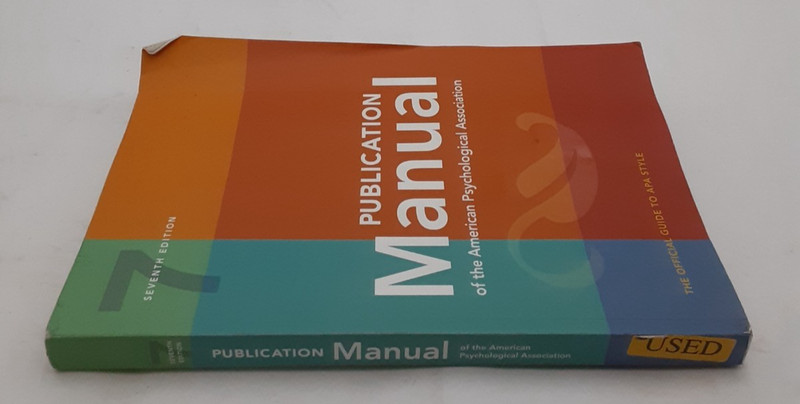 Publication Manual of the American Psychological Association 7th 9781433832161 gallery