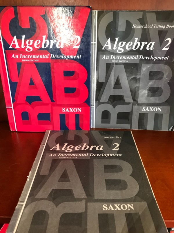 Saxon ALGEBRA 2 Set – Text, Answer Key, HS Testing Book – GOOD
