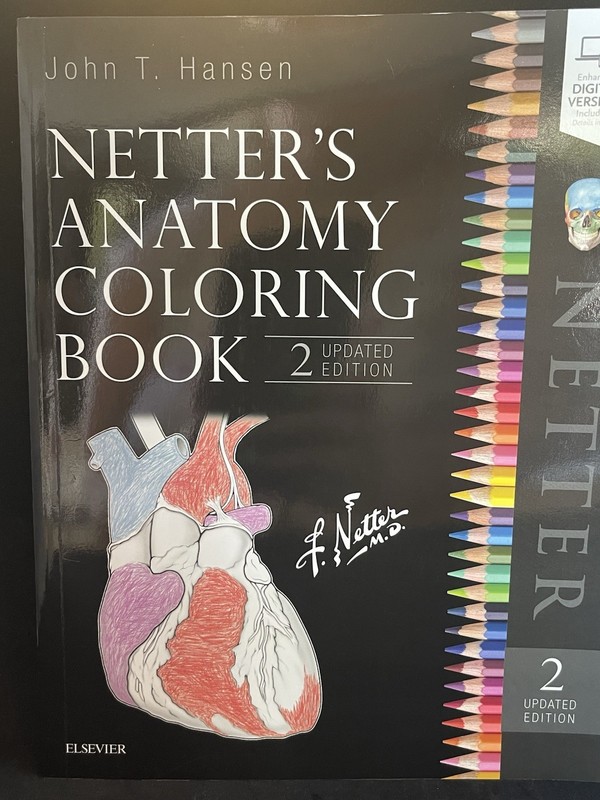 Netter’s Anatomy Coloring Book by John T. Hansen (2018, Paperback)