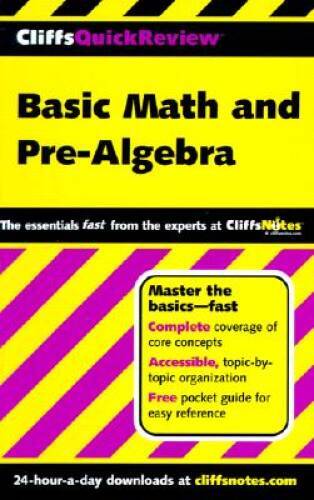 CliffsQuickReview Basic Math and Pre-Algebra – Paperback – VERY GOOD