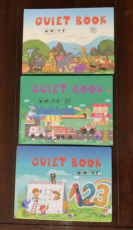 Quiet Book for Toddlers Montessori Interactive Toys Busy Hardcover Lot of 3