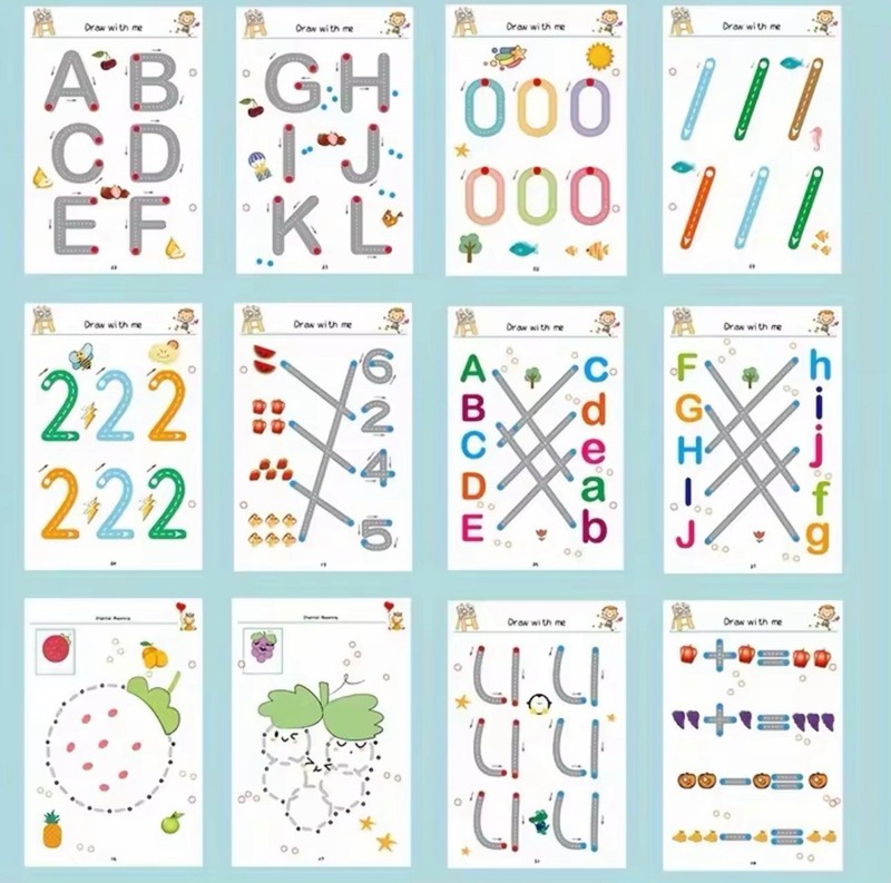 3pcs Reusable Tracing Workbook Set for Toddlers Writing & Drawing Practice gallery