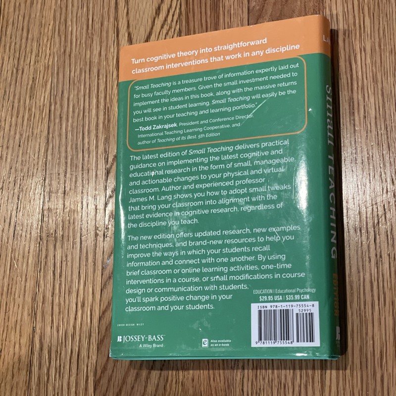 Small Teaching Book 2nd Ed Everyday Lessons from the Science of Learning Lang gallery
