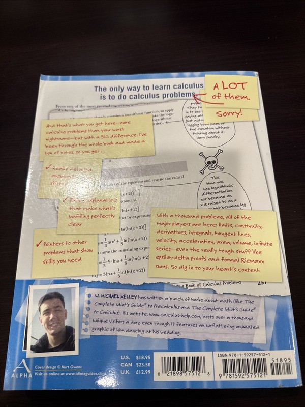 Humongous Bks.: Humongous Book of Calculus Problems by W. Michael Kelley (2007) gallery