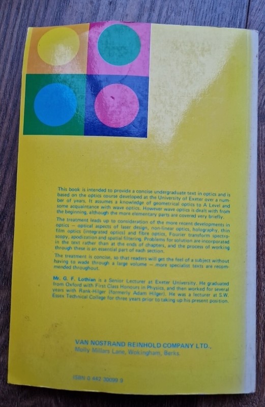 Optics And Its Uses By G.F. Lothian 1975 gallery