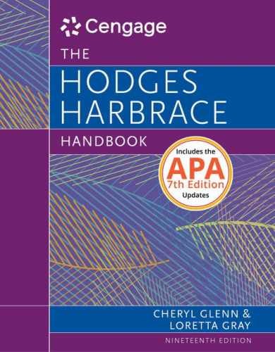 Hodges Harbrace Handbook, 2016 MLA – Hardcover, by Glenn Cheryl; Gray – Good