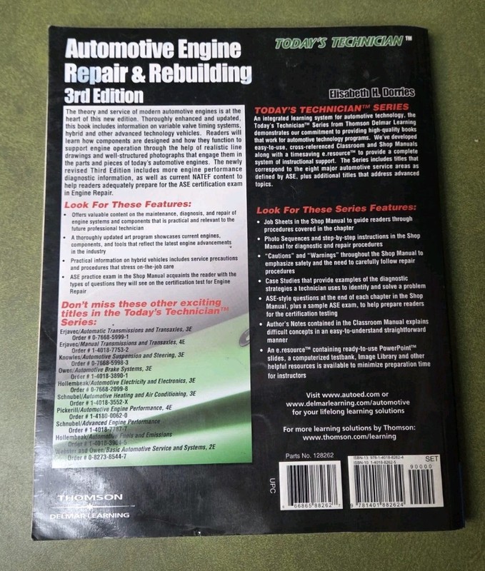 Automotive Engine Repair & Rebuilding, 3rd Edition Classroom Manual ASE Dorries gallery