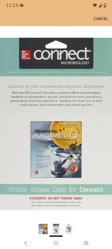 Marjorie Kelly Cowan Combo Microbiology Fundamentals with Connect Access Card gallery