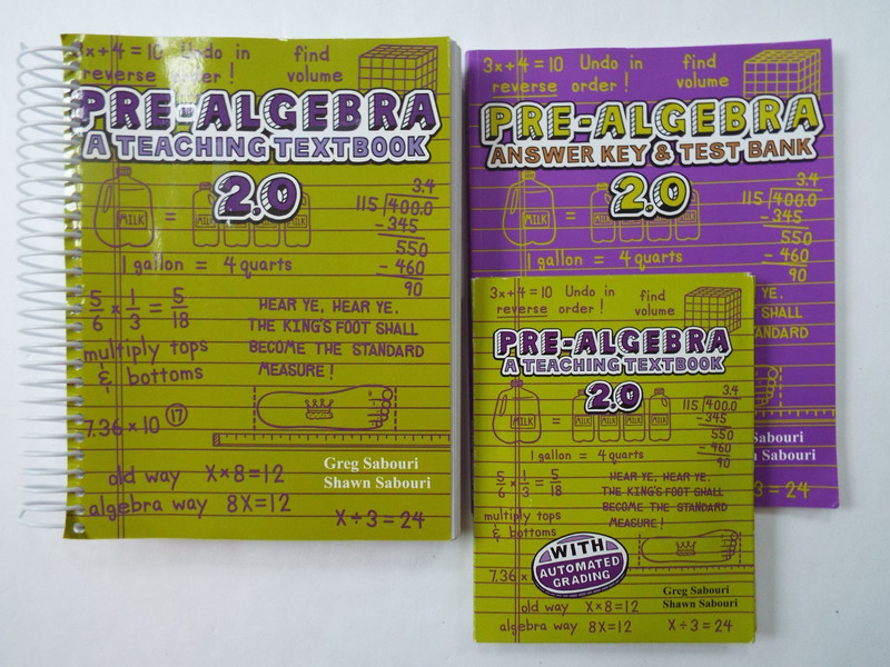 Lot Teaching Textbooks PRE ALGEBRA 2.0 Textbook CD ROMs Answers Tests Automated